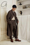 AVIVA JIFEI XUE Oversized long coat with detachable vest AJX-FW22-OLC-BR-SHENZONG Dark Brown FW22-OLC-BR